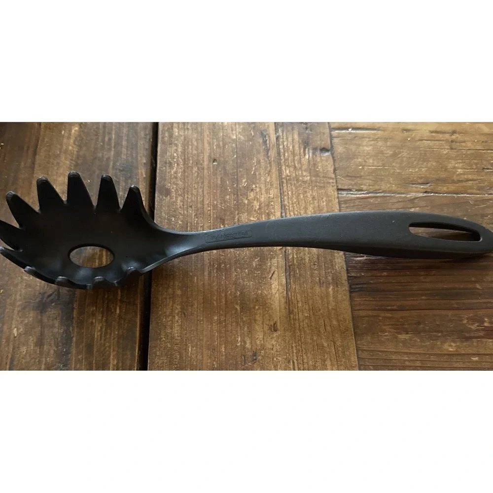 Tramontina Plastic Black Pasta Spoon Server Utensil Cooking Made‎ in Brazil